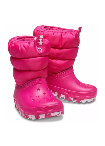 Зимние зимние сапоги детские kids classic neo puff boot mineral blue 207684 Crocs