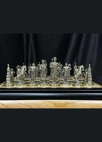 Набор подарочных шахмат в кейсе Запорожская Сечь 43,3х43,3 см фигурки из бронзы 356123 NB Art (317566699)