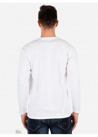 Біла реглан чоловічий однотонний, чоловіча футболка з довгим рукавом, кофта чоловіча, Fruit of the Loom