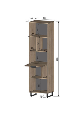 Стелаж для книг та декору на ніжках для дому від F-0016 MORELI (335423433)