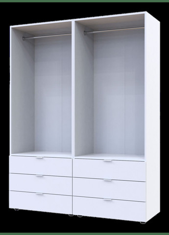 Комплект шаф для одягу Гелар (2 шт.) 155х49,5х203,4 см Білий (DRS-011104) Doros (346535093)