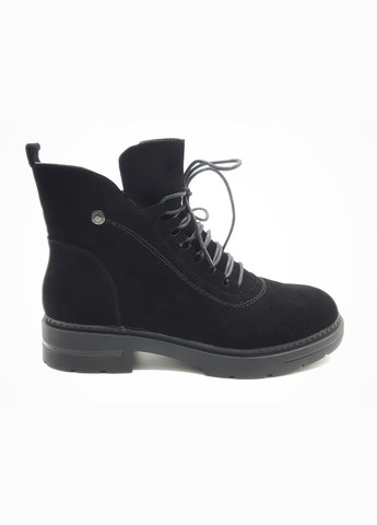 Осенние женские ботинки зимние черные замшевые al-10-1 24 см (р) Anna Lucci