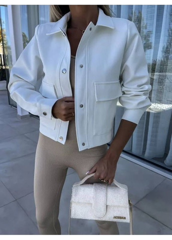 Белый женский женский стильный пиджак Україна однотонный - всесезон