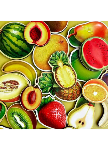 Деревянный пазл-вкладыш "Фрукты в разрезе" (ПСД136) PSD136 сортер Ubumblebees (372494826)