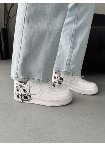 Кроссовки женские и мужские Nike Air Force 1 Low х Comme des Garçons Supreme | Найк Эир Форс 1 белые No Brand белые демисезоны (371647068)