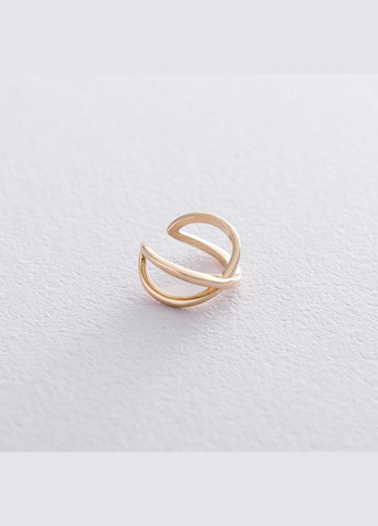 Сережка - каффа в жовтому золоті с06376 Oniks (266411403)