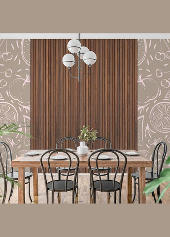 Декоративна стінова рейка каштан 3000*160*23мм (D) SW-00001536 Sticker Wall (300242034)