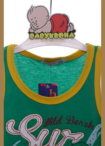 Майка для хлопчика трикотажна Sur зелена 104 см (38071) BABYKROHA (297199899)