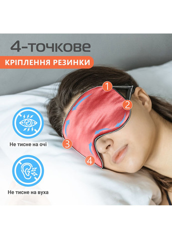 Маска для сну шовк "Чумацький Шлях" з нековзною резикою в Подарунковій упаковці Теракотова (1178-02) Фабрика Тиші (369550280)