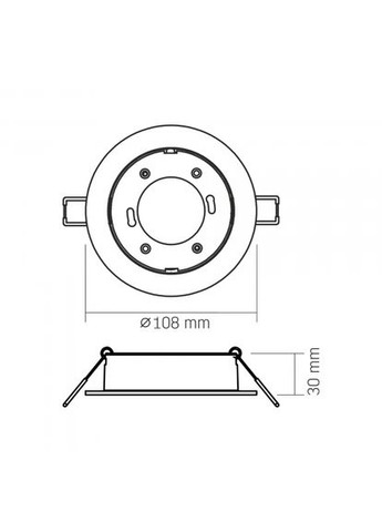 Светильник под лампу GX53 врезной Белый (VLSPF27R-W) (VL-SPF27R-W) Videx (305756267)