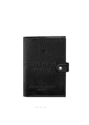 Шкіряна обкладинка-портмоне для військового квитка 15.0 чорна Crazy Horse (A-027880) BlankNote (329186868)