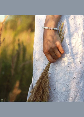 Женский браслет из кахолонга и розового кварца (80019) Hemst (301071261)