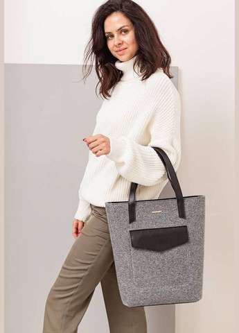 Женская фетровая сумка D.D. с кожаными черными вставками (A-026372) BlankNote Шоппер (327874096)