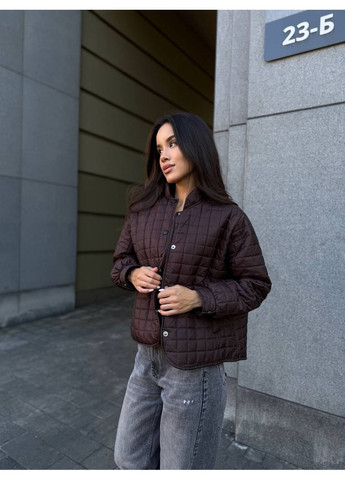 Темно-коричнева демісезонна жіноча куртка-бомбер Asi.Store.ua