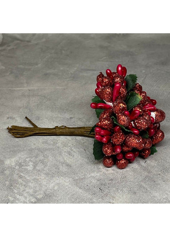 Тичинка для рукоділля (добавка для квітів), колір-чевоний, арт 018755, букет (12 гілочок) No Brand (349825402)