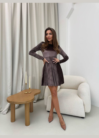 Темно-бежева святковий, коктейльна, повсякденний, відвертий, вечірня сукня жіноча No Brand однотонна