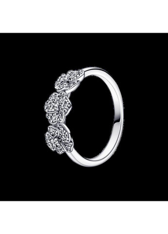 Серебряное кольцо Пандора "Три фиалки" 190786C01 Kabluchka (355347668)