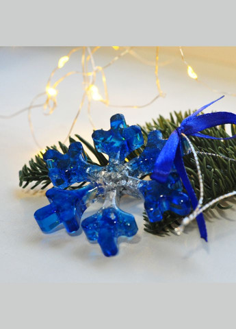 Новогодние елочноные игрушки ручной роботы "Blue" SP2410 из эпоксидной смолы Spokiy (322948793)