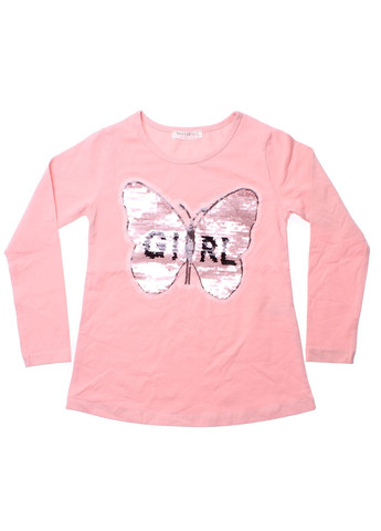 Футболка С Довгим Рукавом 13138 Персиковий Breeze (306544985)