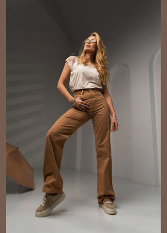 Бавовняні джинси прямого крою з високою посадкою (3593) Bellise - (334710740)