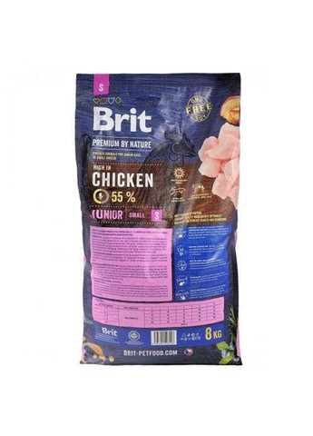 Сухой корм Dog Junior S для щенков мелких пород, с курицей, 12 кг Brit Premium (322875078)