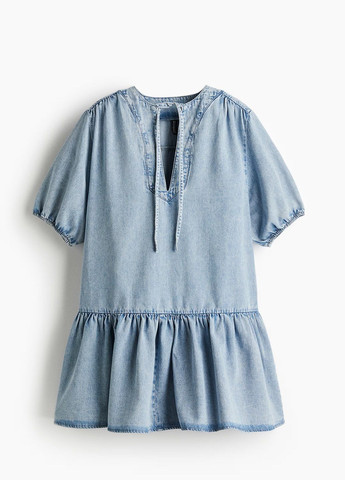 Світло-блакитна сукня H&M однотонна