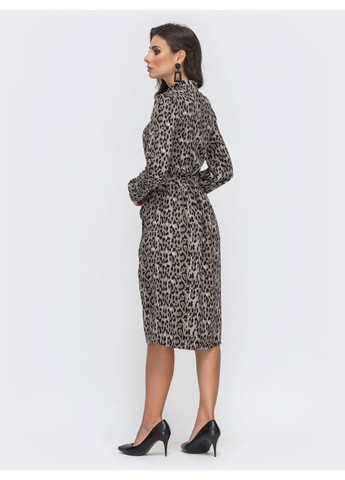 Сіра кежуал сукня Larionoff з тваринним принтом