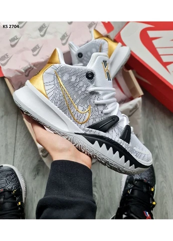 КРОССОВКИ ЖЕНСКИЕ NIKE KYRIE 7 GS RINGS WHITE METALLIC GOLD НАЙК КАЙРИ БЕЛЫЕ No Brand белые демисезоны (392023699)
