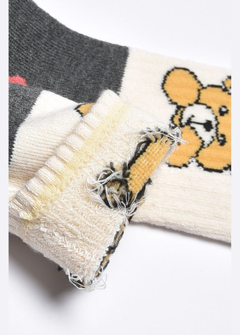 Носки детские махровые для девочки серого цвета Let's Shop (304251754)