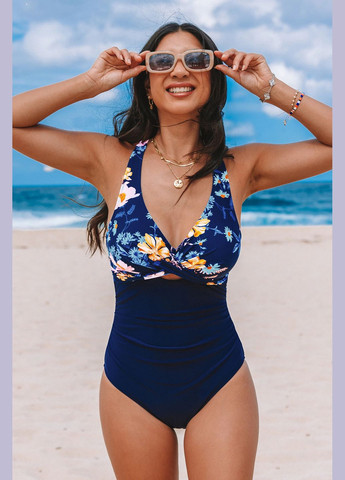 Темно-синий летний купальник CUPSHE