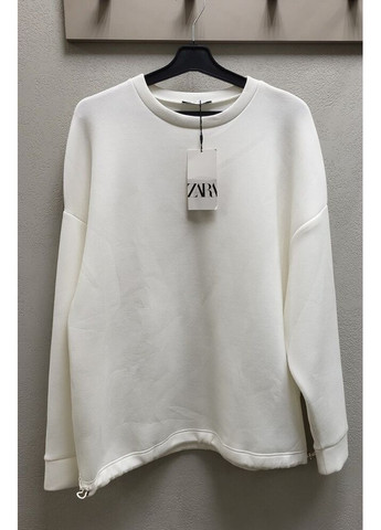 Белый свитшот оверсайз 1058/163 Zara (370205191)