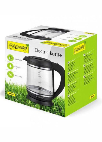 Скляний електричний чайник MR-060 чорний Maestro (296925484)