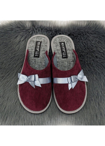 Бордовые тапочки домашние Белста