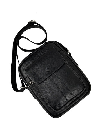 Мужской черный мессенджер сумка через плечо в коже флотарий RoyalBag 1639A (330359626)