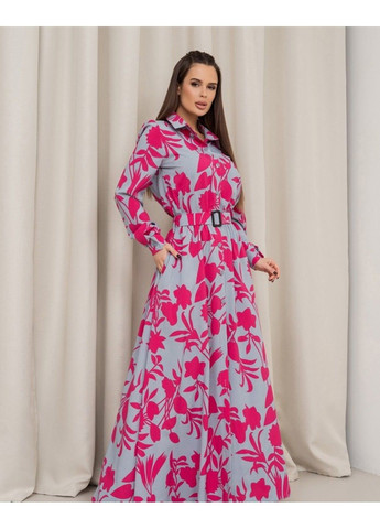 Серое повседневный платье 14459 l серый ISSA PLUS