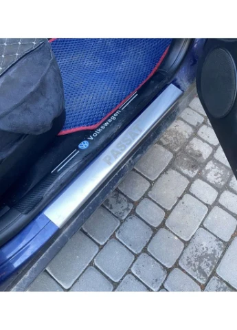 Накладки на пороги (4 шт, нерж) для Volkswagen B5 1997-2005 рр CARMOS Passat (388953499)