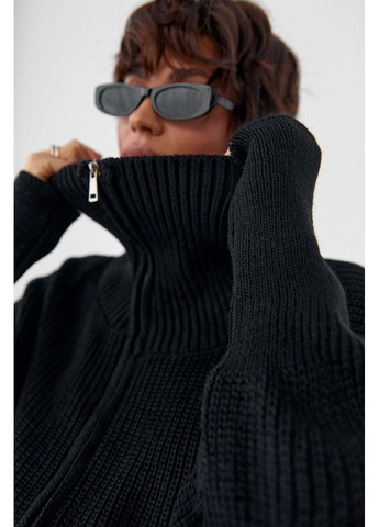 В'язаний жіночий кардиган на блискавці Lurex Кардиган (370298785)