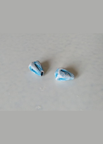 Керамические бусины ручной работы "Весенний Бутон №6" (голубые) 2шт. Коти&Ангели (301532997)