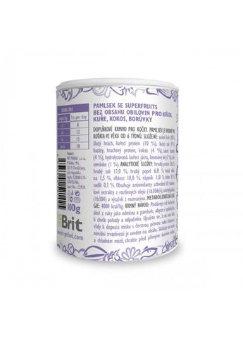 Ласощі для кошенят Cat Snack Superfruits Kitten, курка 100 г Brit Care (331651896)