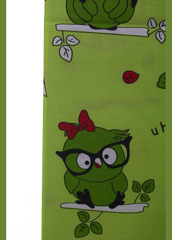 Пелюшка ситець із Совою 110*85 см яскраво-салатова 0м+ (44619) BABYKROHA (302449061)