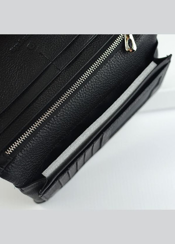 Черный женский кожаный классический кошелек портмоне на магнитах No Brand (305834003)