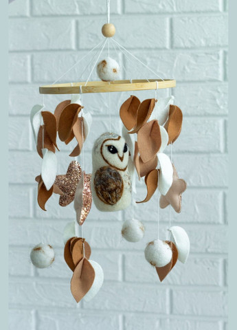 Дитячий музичний мобіль на ліжечко для немовлят WooolyWool «Сова» з 35 мелодіями No Brand (342757821)