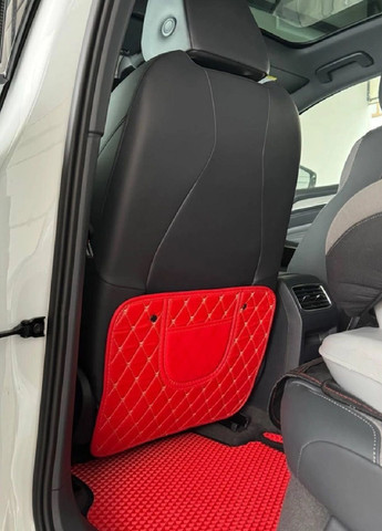 Захисна накладка органайзер на спинку переднього сидіння з кишенею в машину автомобіль екошкіра 47х36.5 см (477505-Prob) Червона Unbranded (297641400)