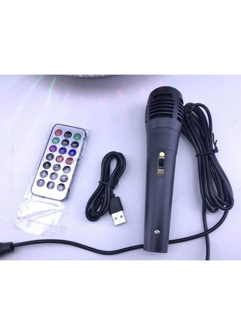 Портативна колонка Bluetooth RX-8228 з Bluetooth FM-радіо мікрофоном для караоке та 8 LED-підсвічуванням 60 Вт No Brand (361851584)