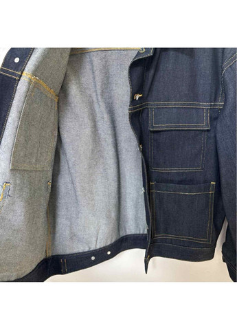 Темно-синяя демисезонная куртка джинсовая H&M