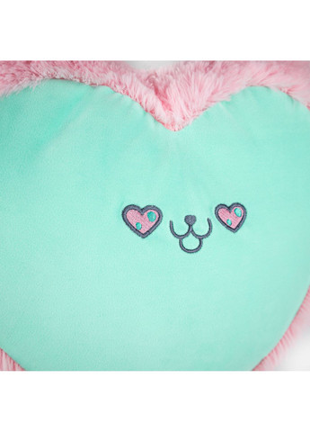 М'яка іграшка Подушка серце кіт 43см рожево-м'ятна (KD656) Kidsqo (365545927)