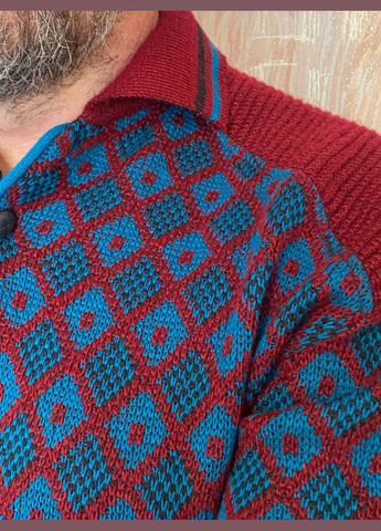 Комбинированный демисезонный хороший свитер-поло Berta Lucci