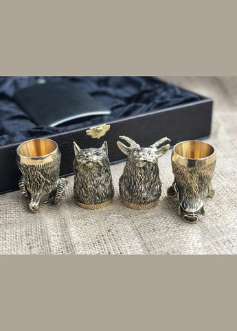 Стопки перевертыши Люкс 4 штуки с флягой 48440016 NB Art (346531259)