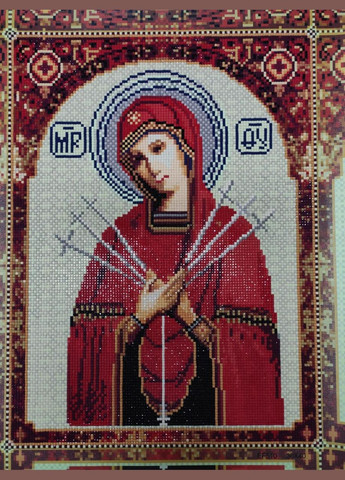 Набір алмазної мозаїки 30х40 Ікона Семистрільна ST402 ColorArt (299772504)