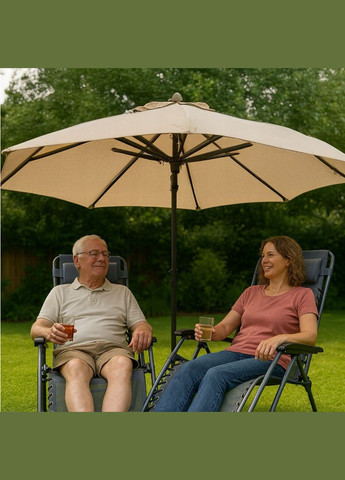 Крісло шезлонг для релаксу Zero Gravity Grey (LB-ZGC-F1-GRY) LEOBRO (346531701)